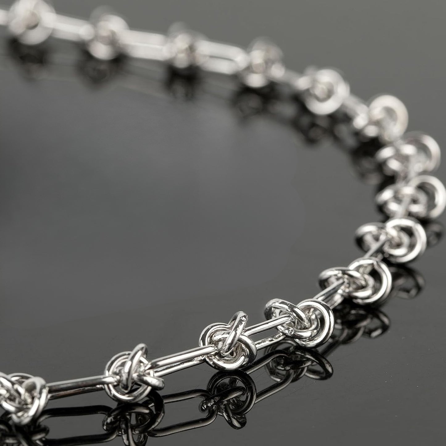 Pulsera de cadena rolo de plata