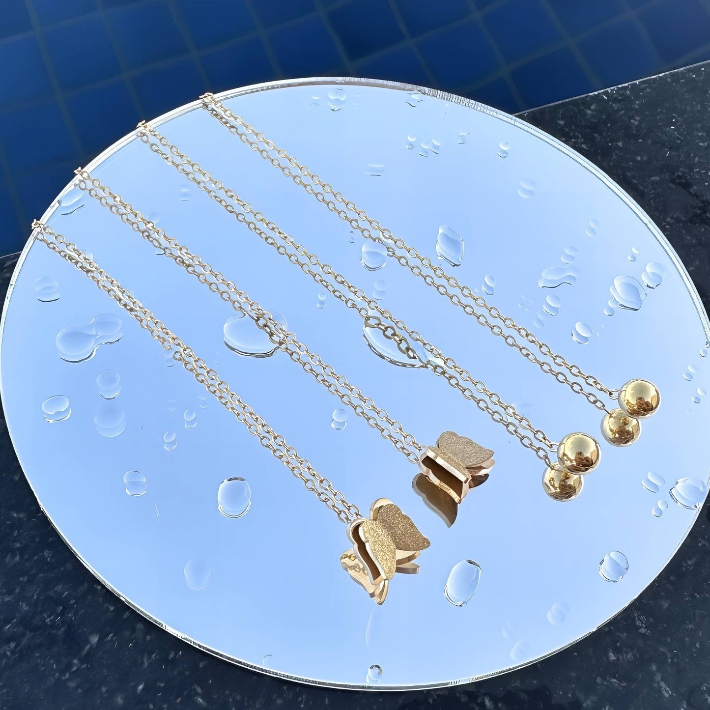 18K gold plated Stainless steel earrings,
