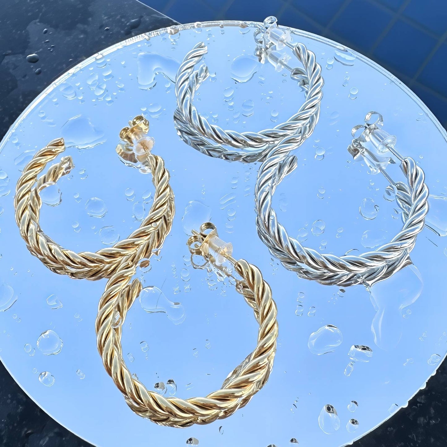 Pendientes de acero inoxidable,