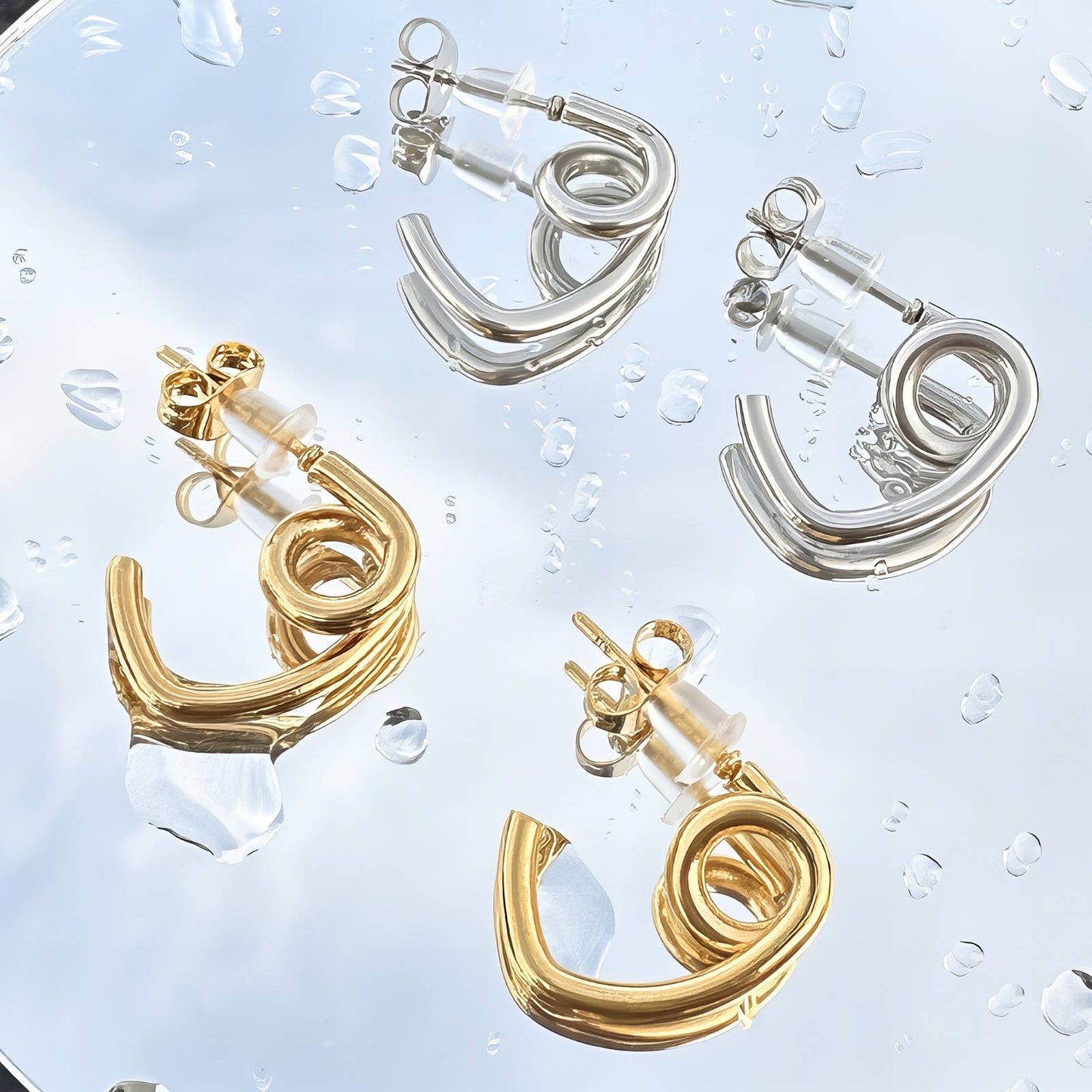 Stainless steel earrings,