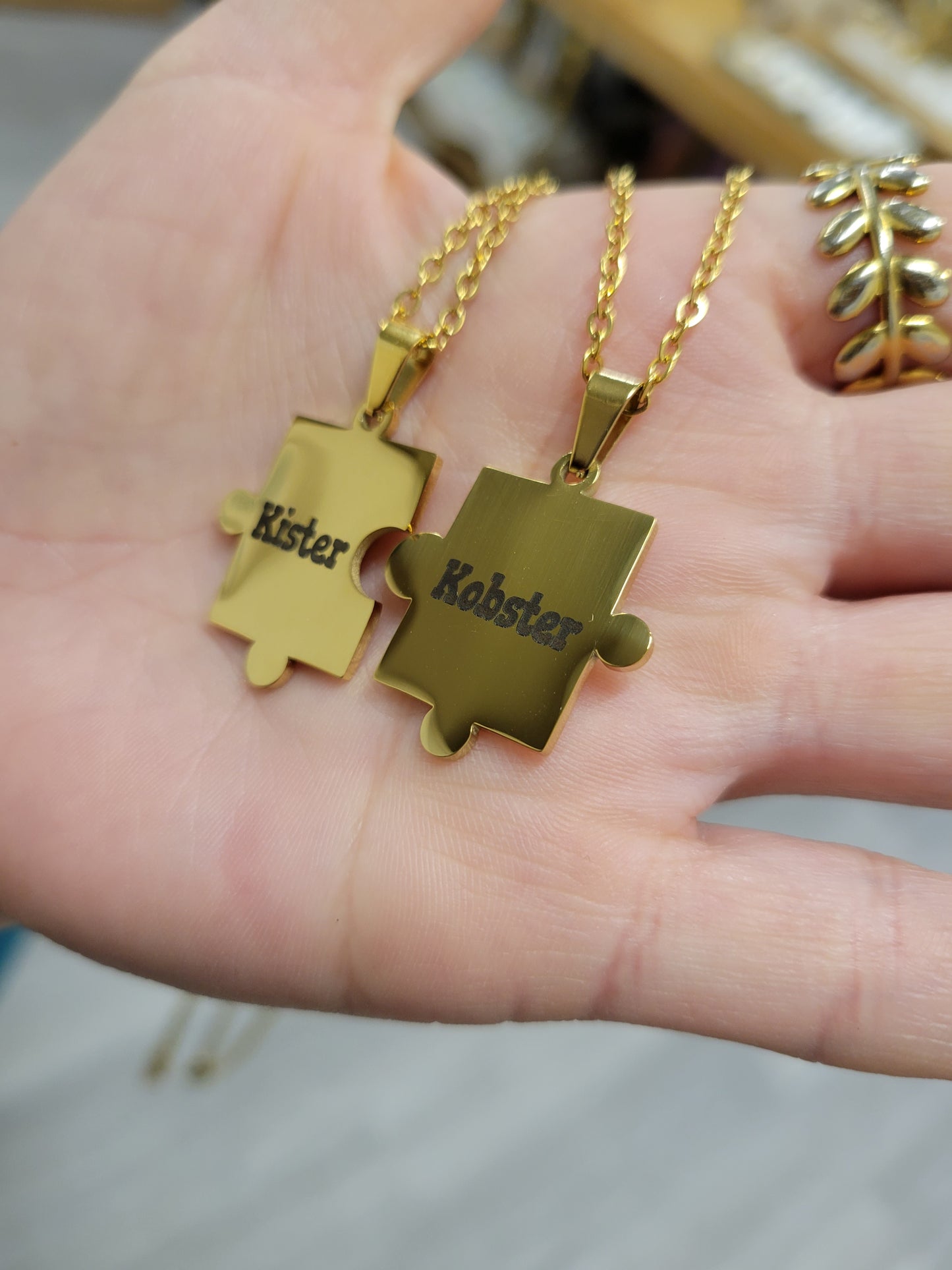 Matching Puzzle Piece Necklace Set | Friendship & Couples Jewelry π