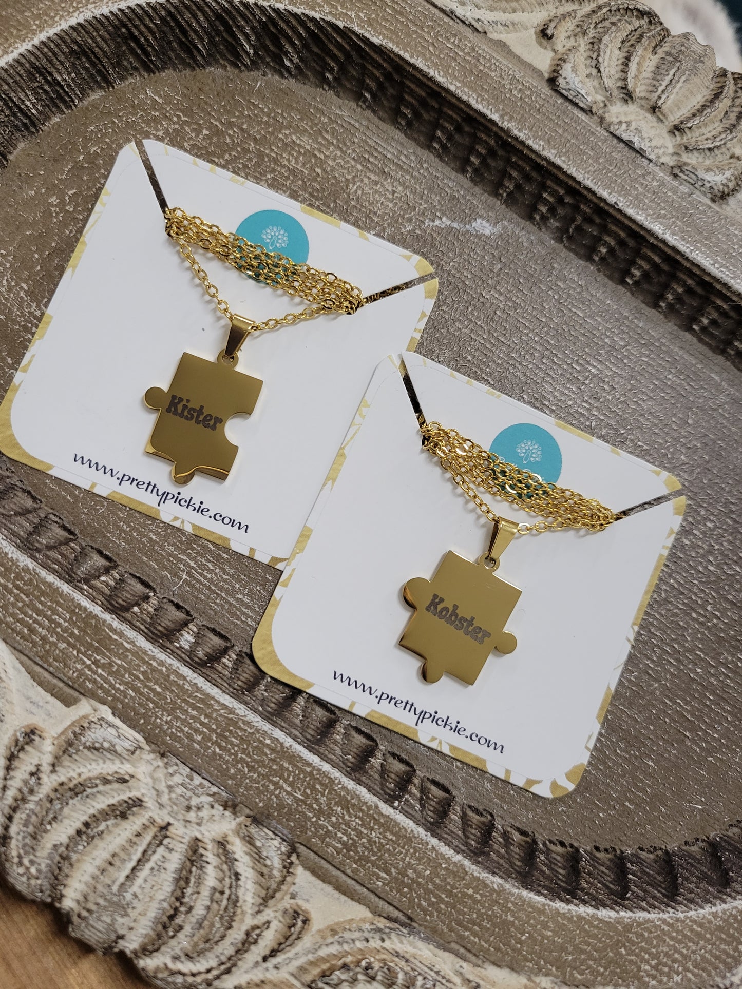 Matching Puzzle Piece Necklace Set | Friendship & Couples Jewelry π