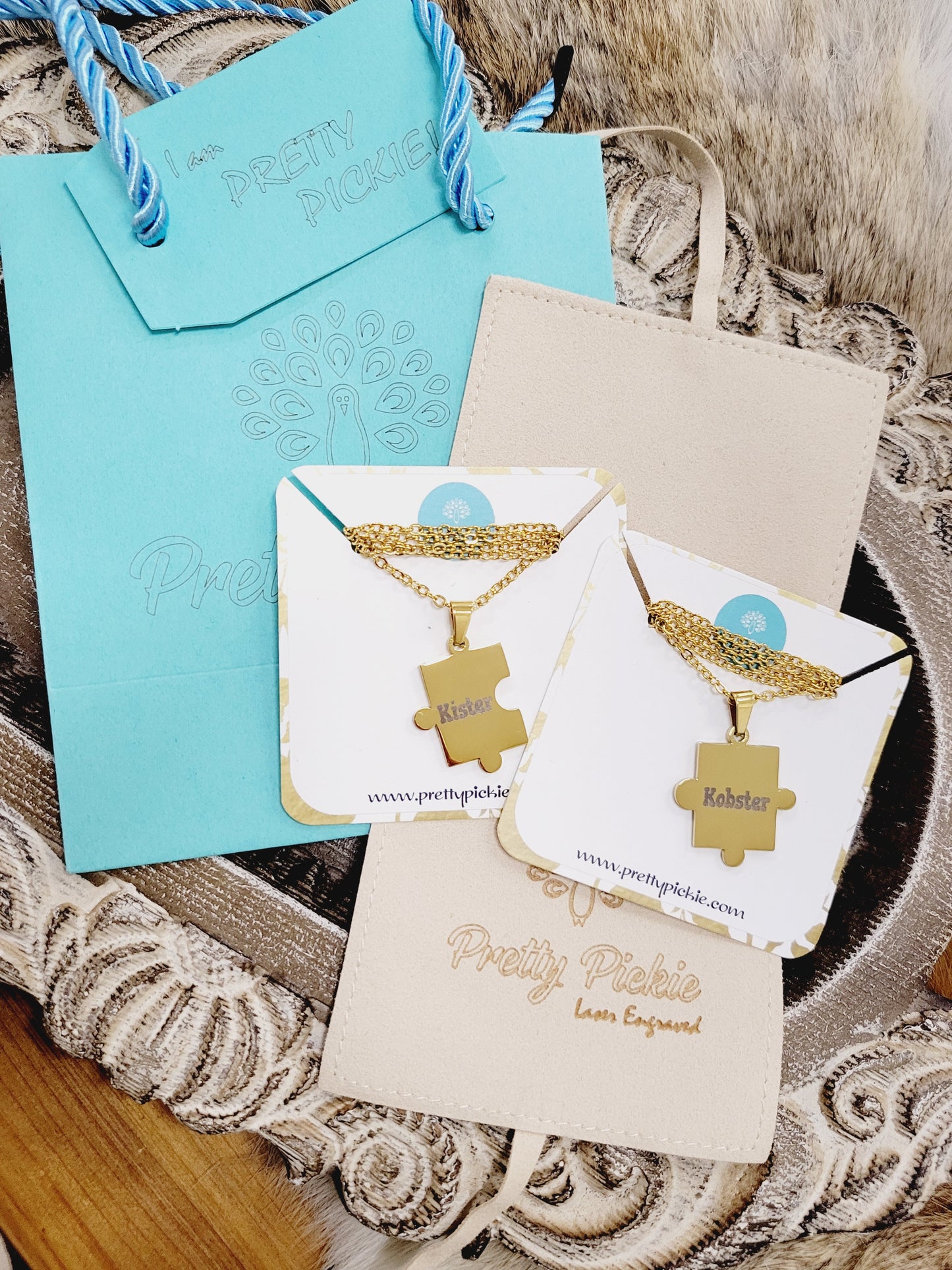Matching Puzzle Piece Necklace Set | Friendship & Couples Jewelry π