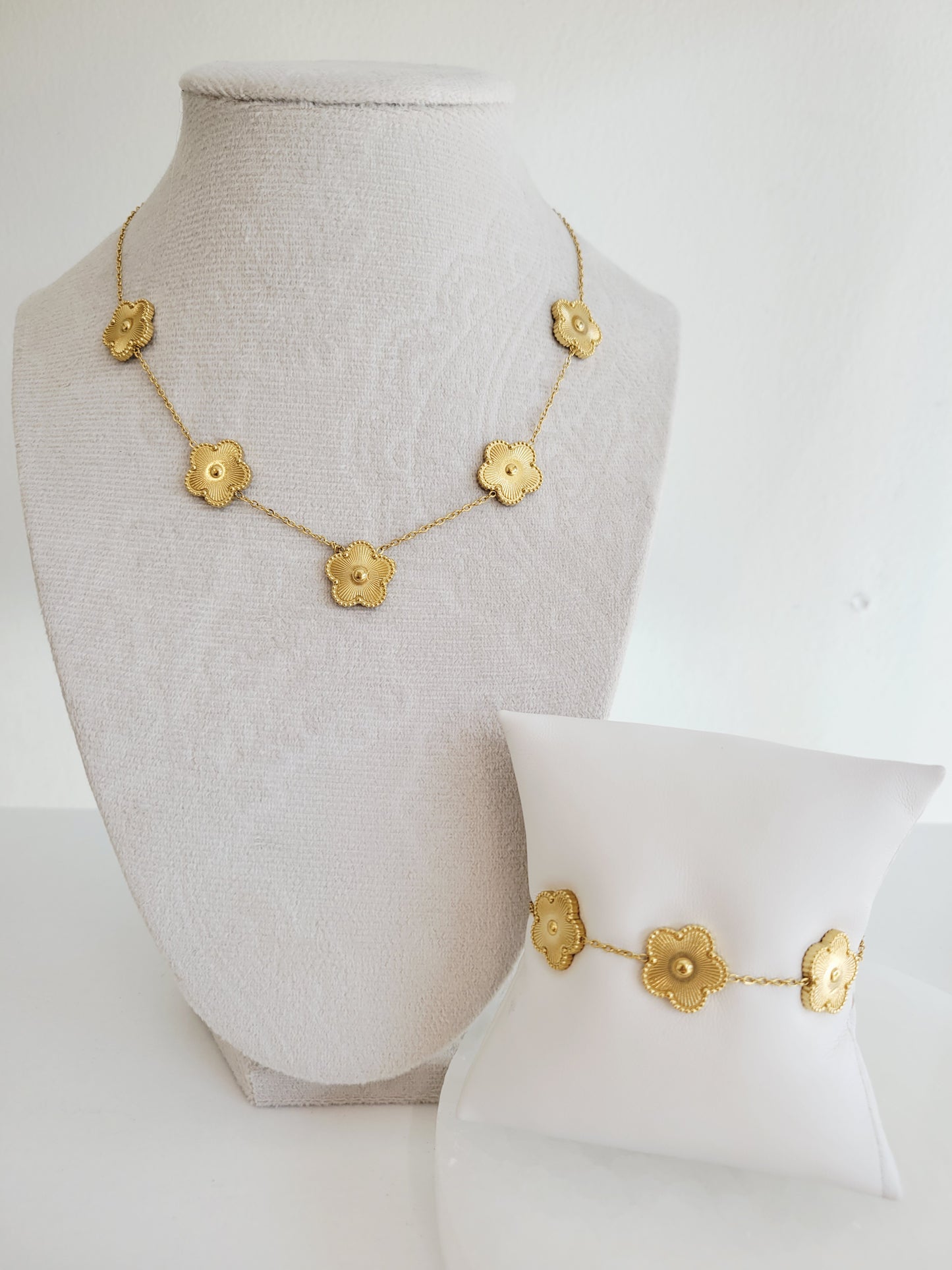 Aurelia Golden Bloom Station Necklace