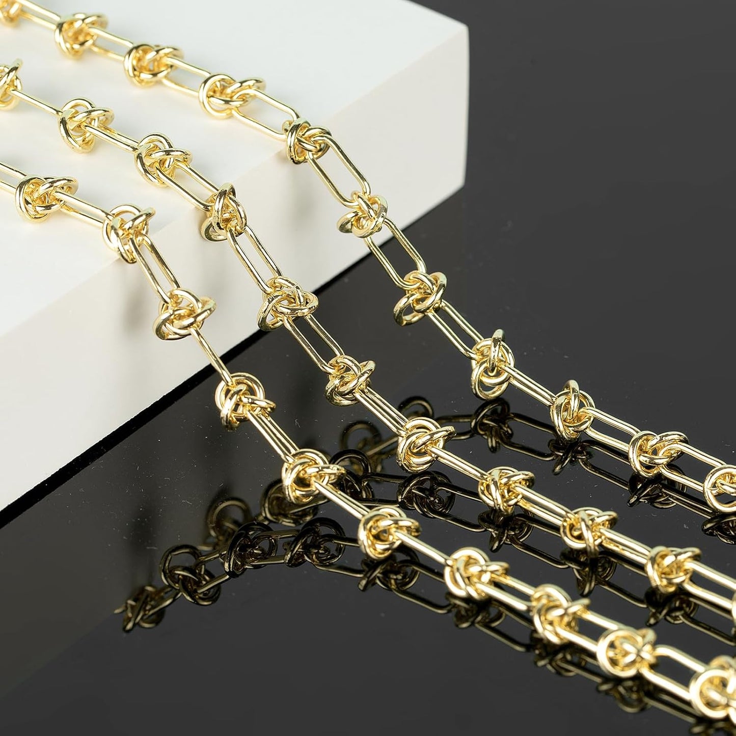 Pulsera de cadena rolo dorada