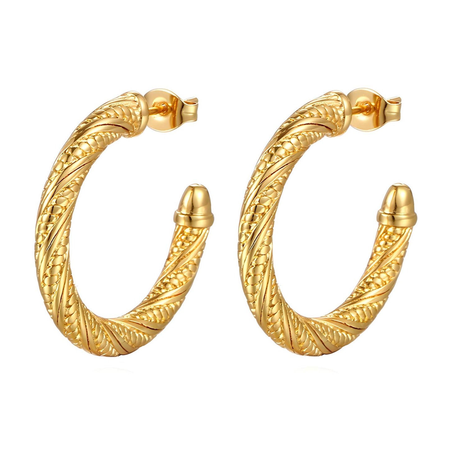 18K gold plated Stainless steel earrings,