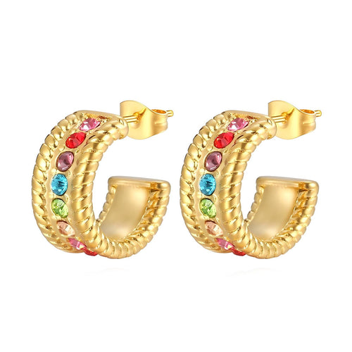 18K gold plated Stainless steel earrings,