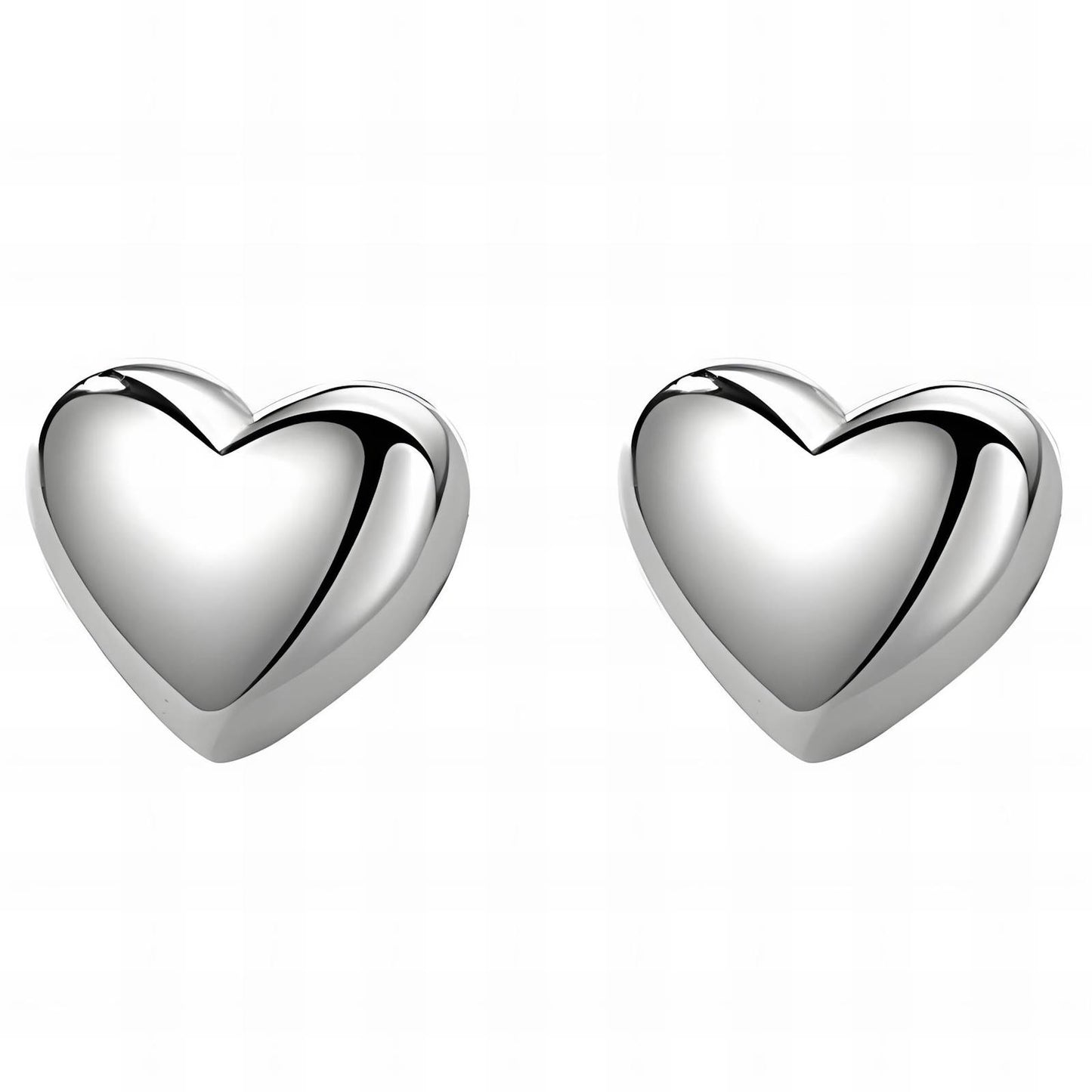 Pendientes de corazones de acero inoxidable,