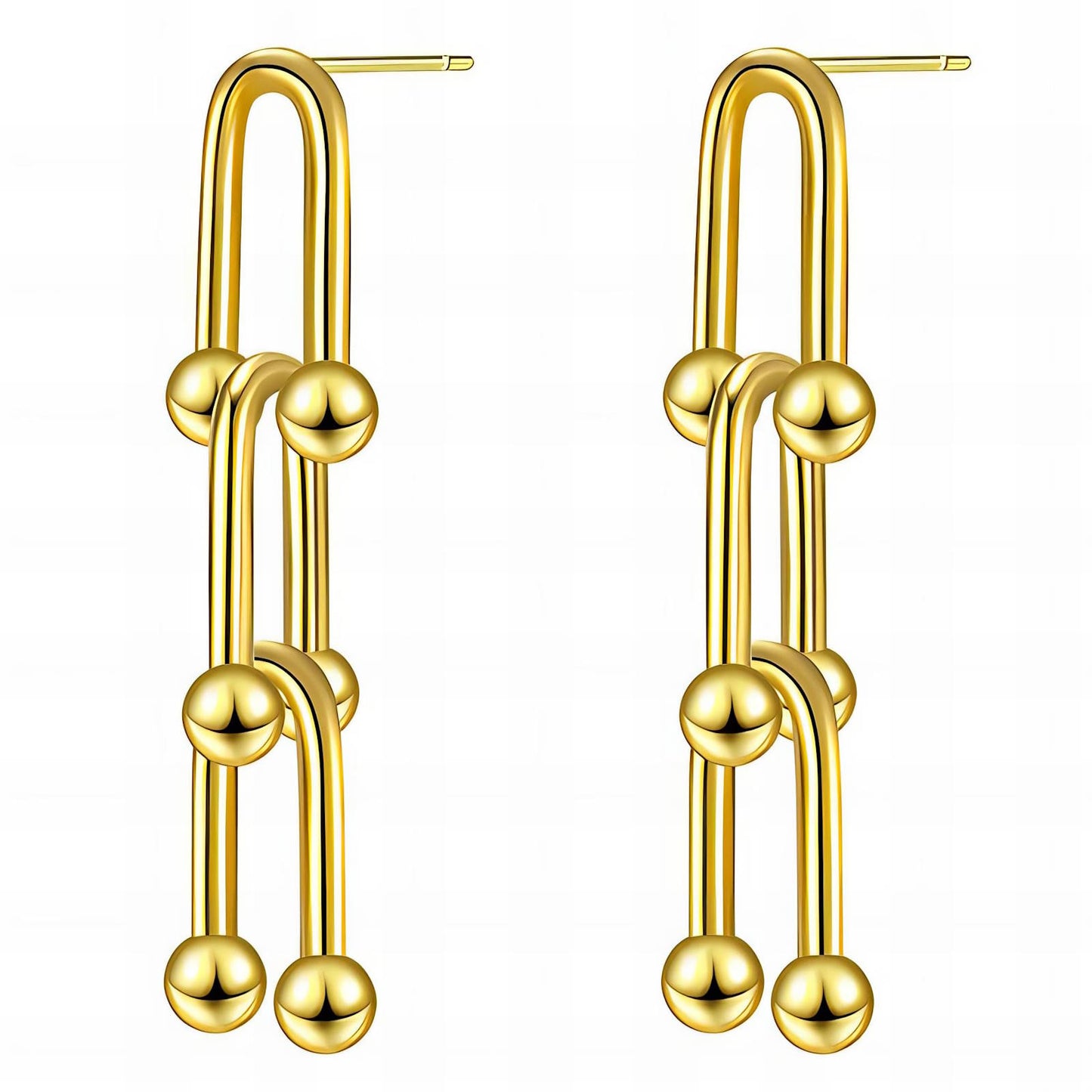 18K gold plated Stainless steel earrings,