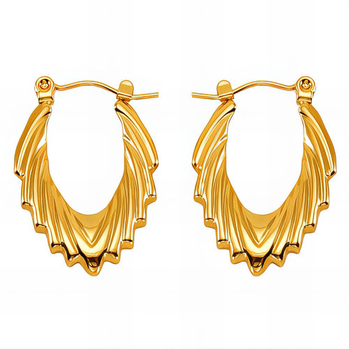 18K gold plated Stainless steel earrings,