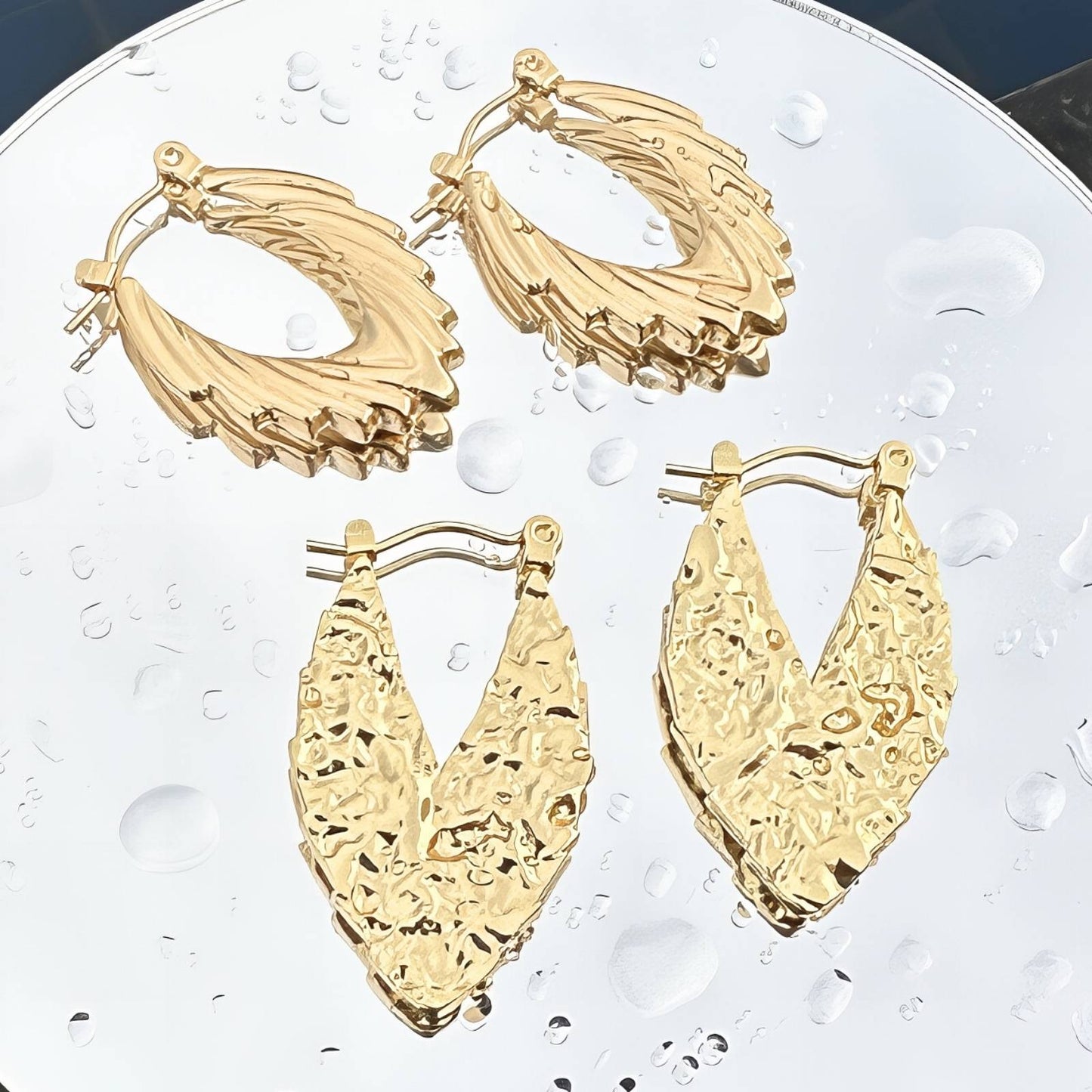 18K gold plated Stainless steel earrings,