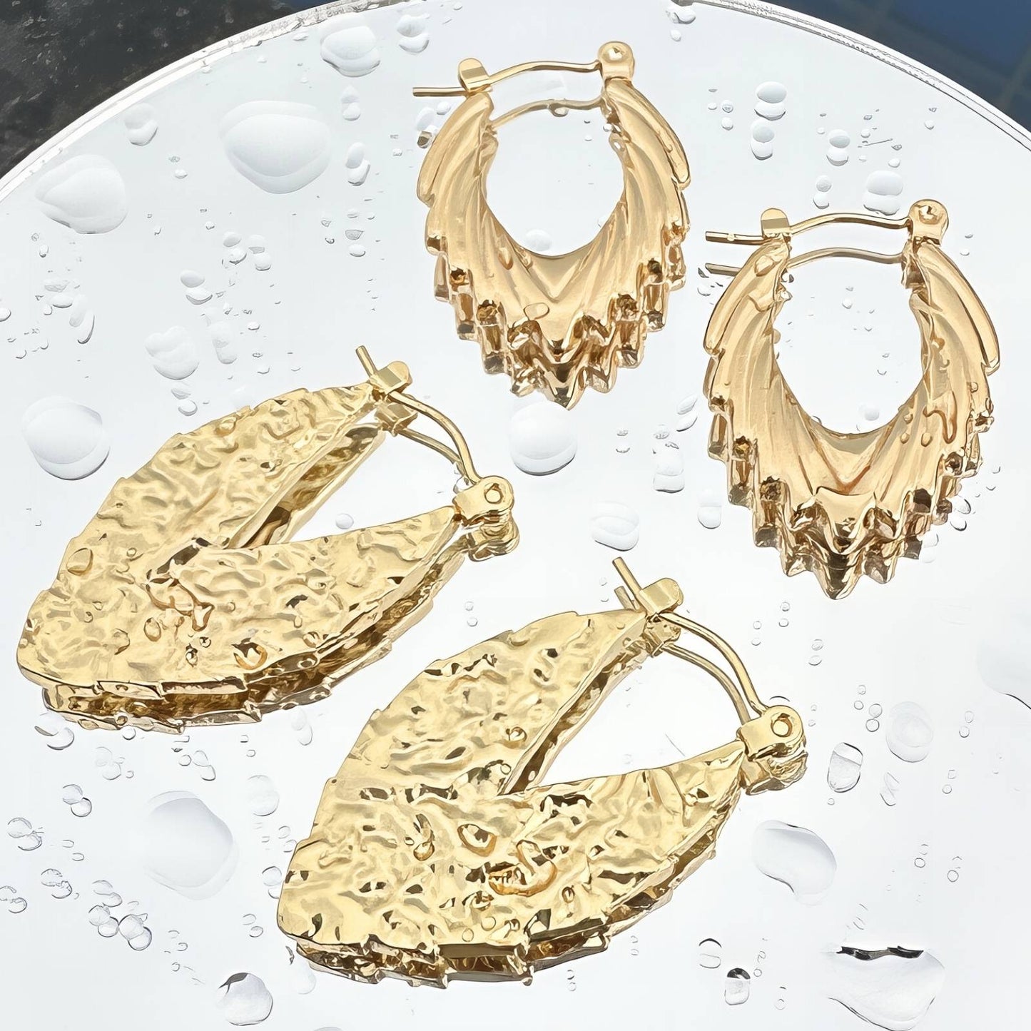 18K gold plated Stainless steel earrings,