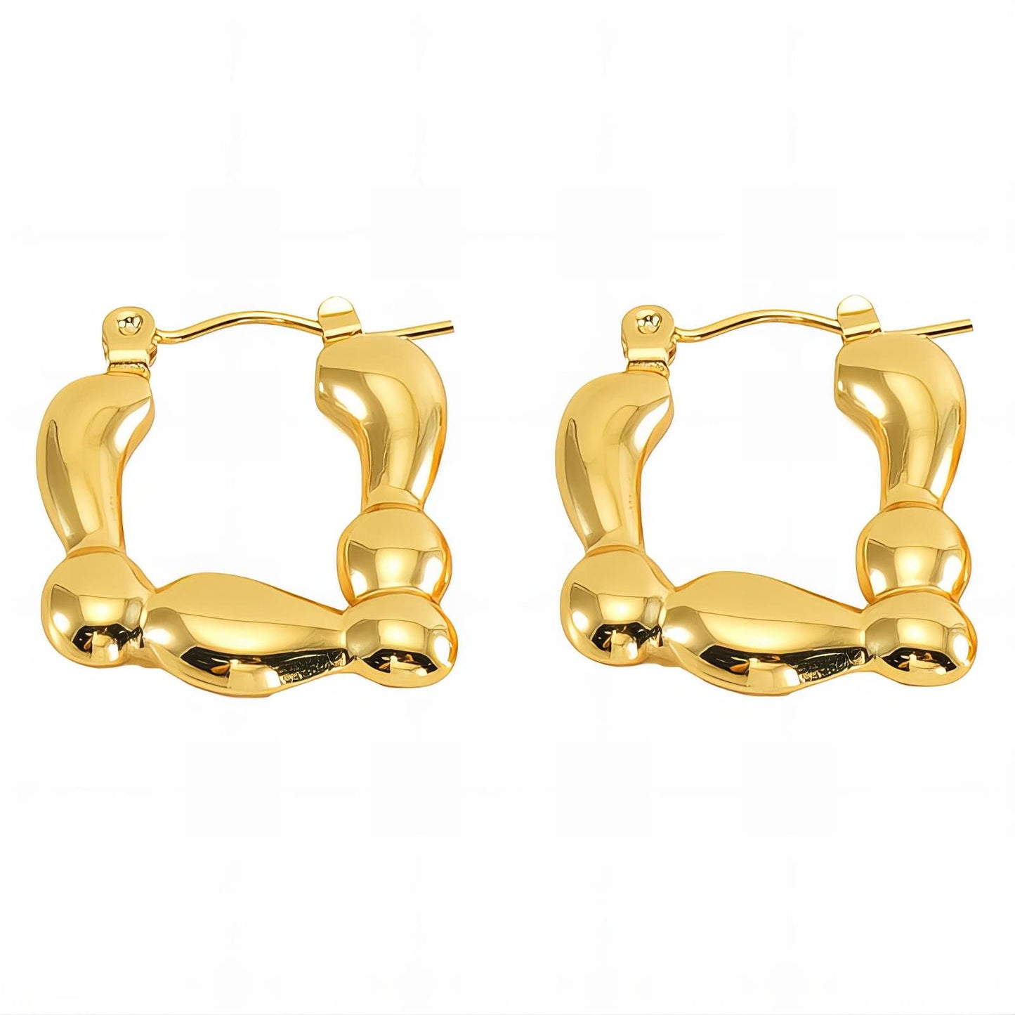 18K gold plated Stainless steel earrings,