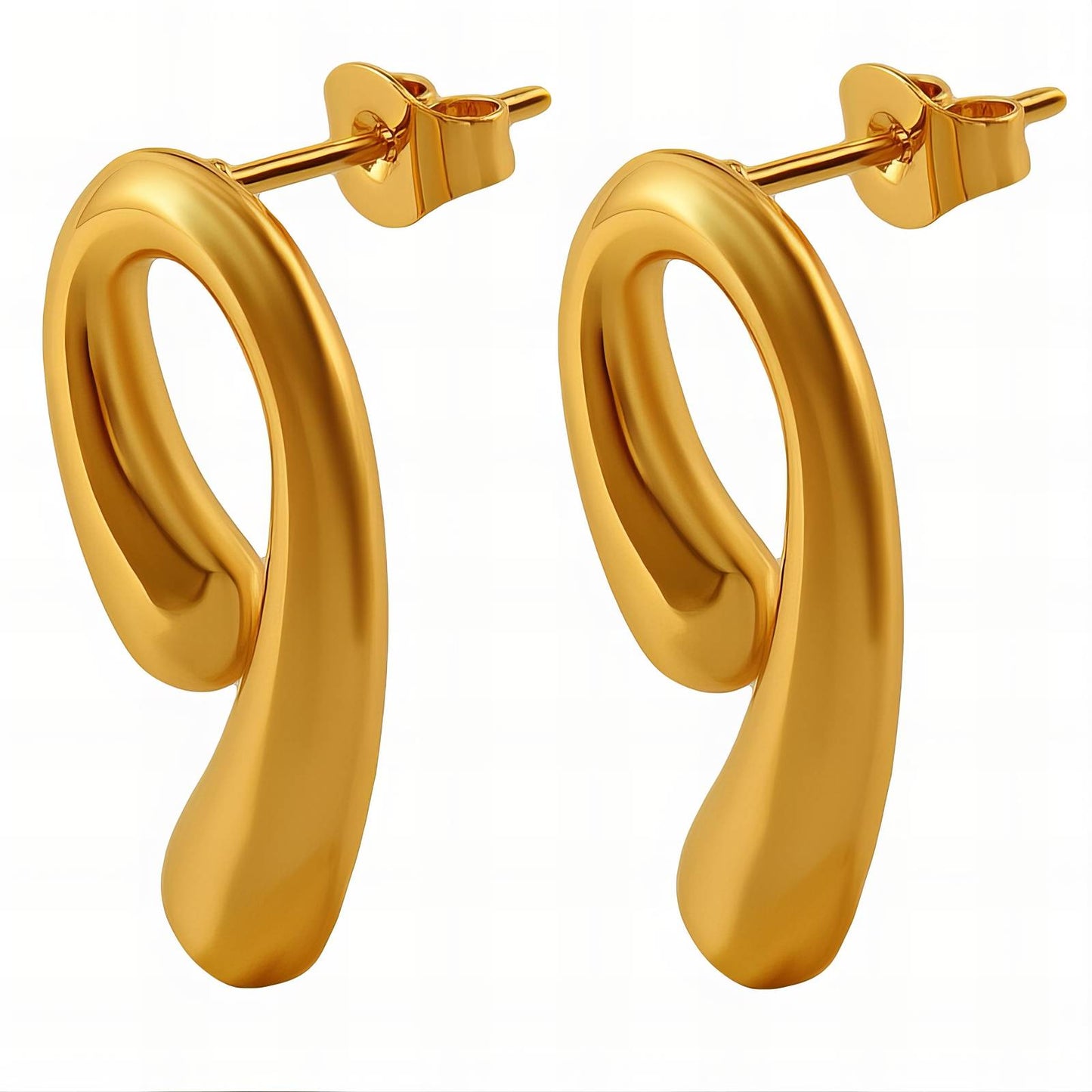 18K gold plated Stainless steel earrings,