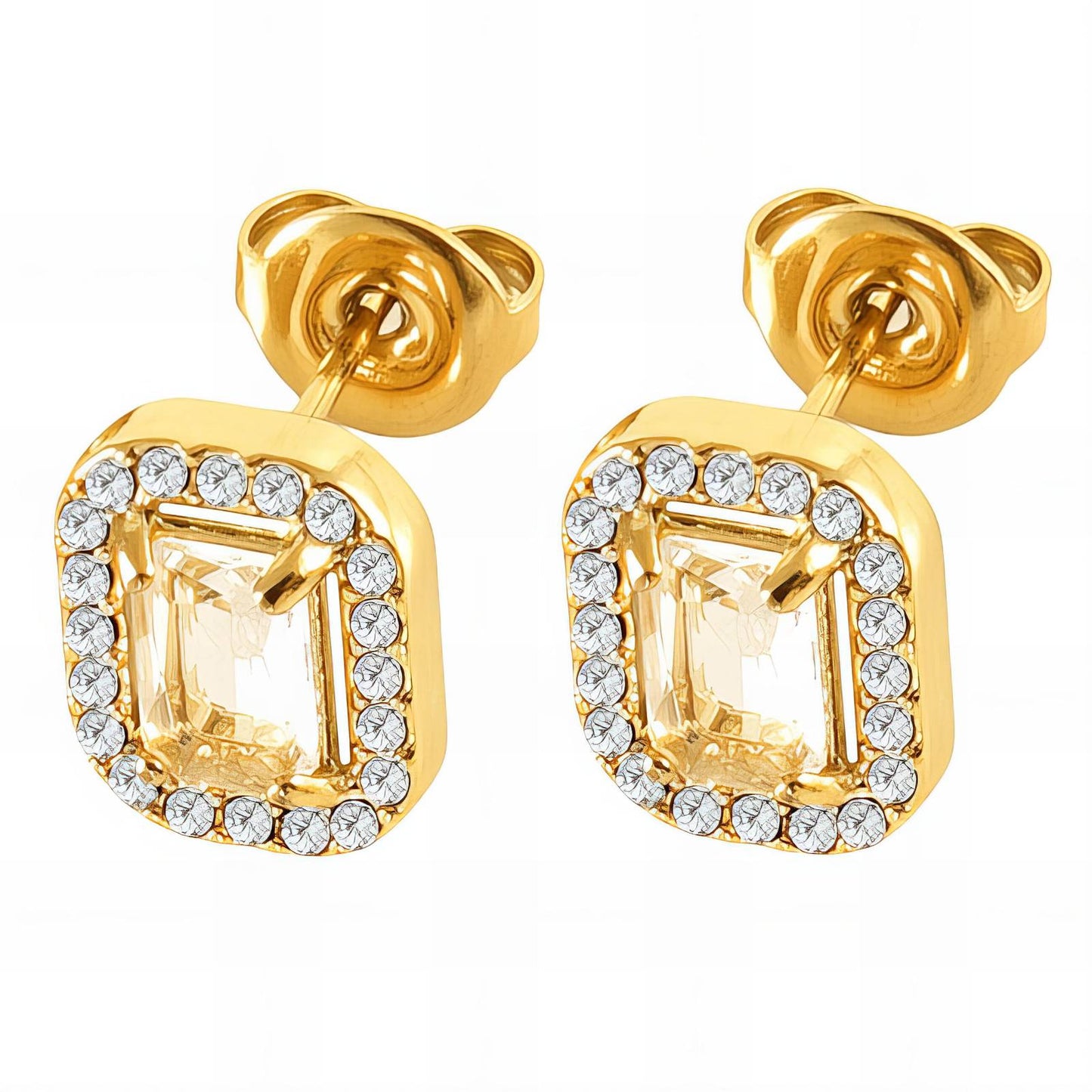18K gold plated Stainless steel earrings,