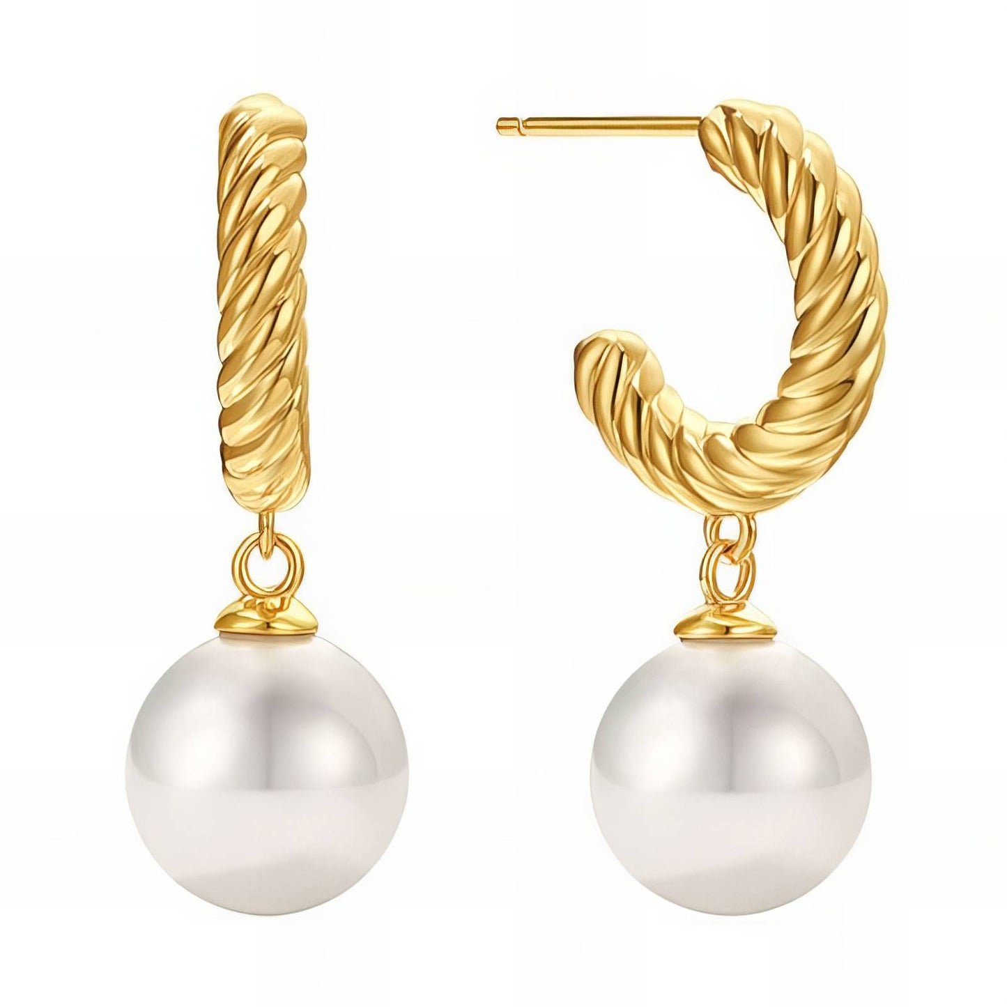 18K gold plated Stainless steel earrings,