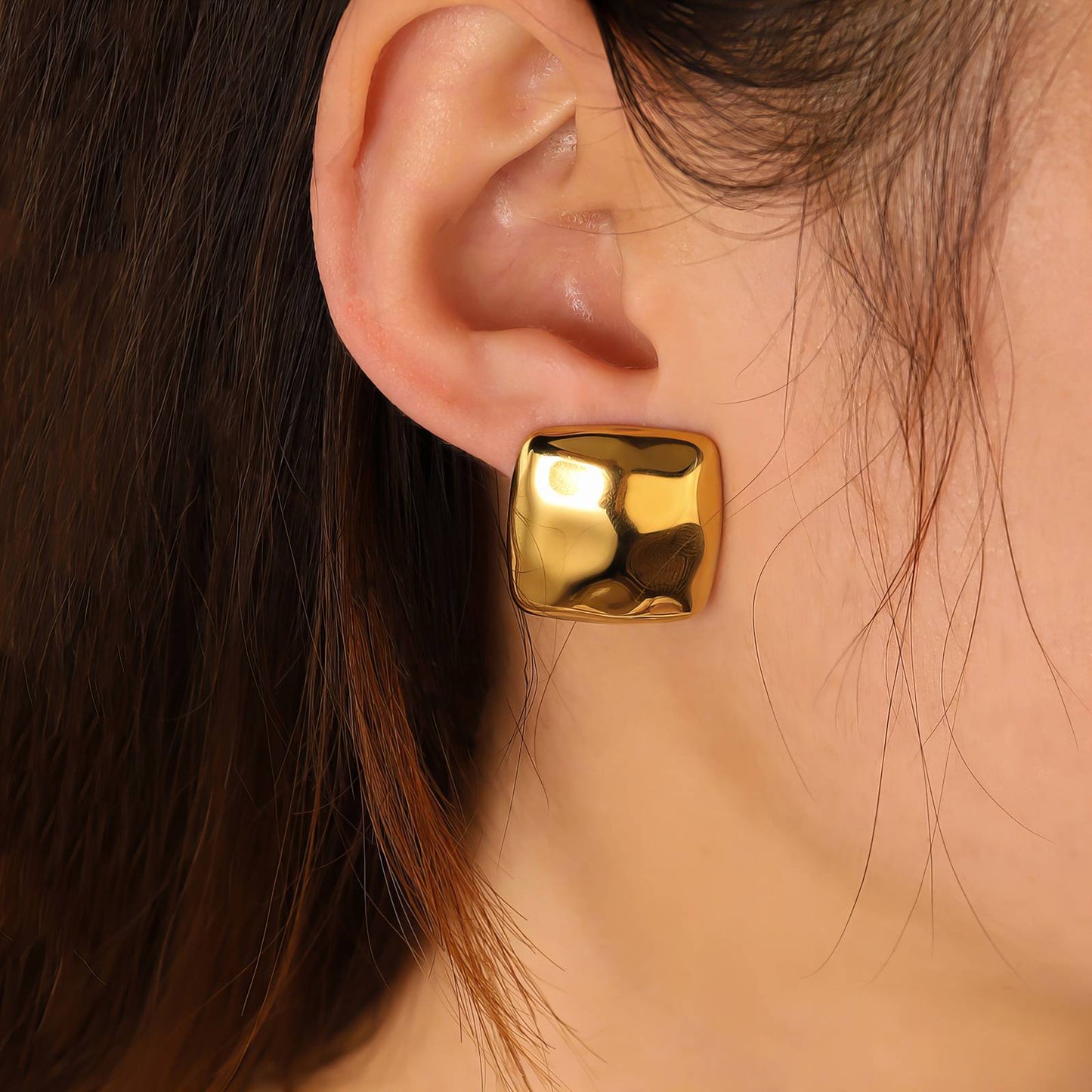 18K gold plated Stainless steel earrings,