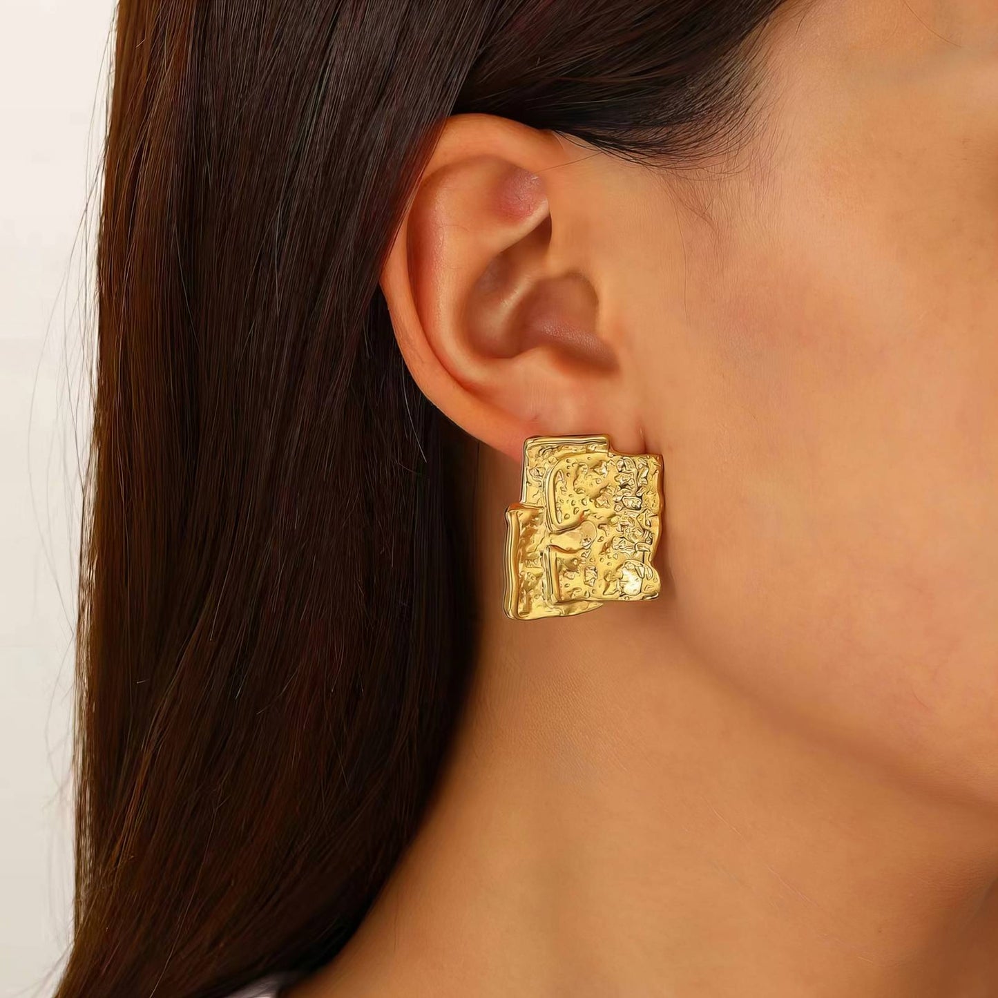 18K gold plated Stainless steel earrings,