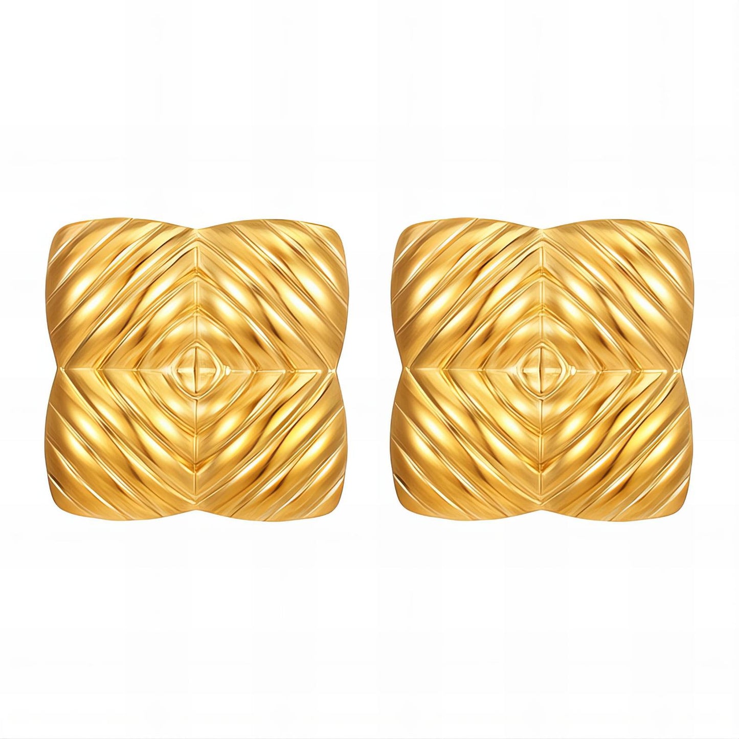 18K gold plated Stainless steel earrings,