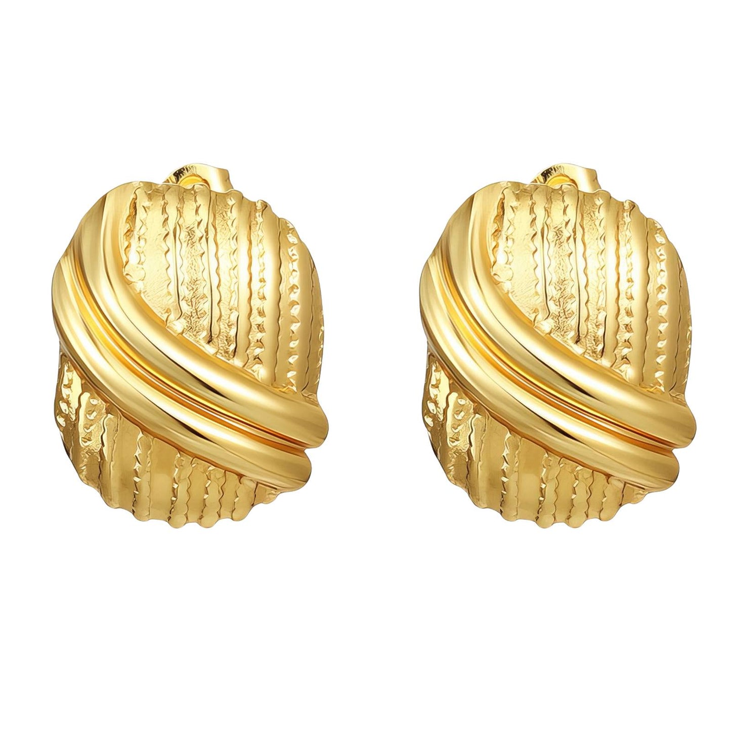 18K gold plated Stainless steel earrings,
