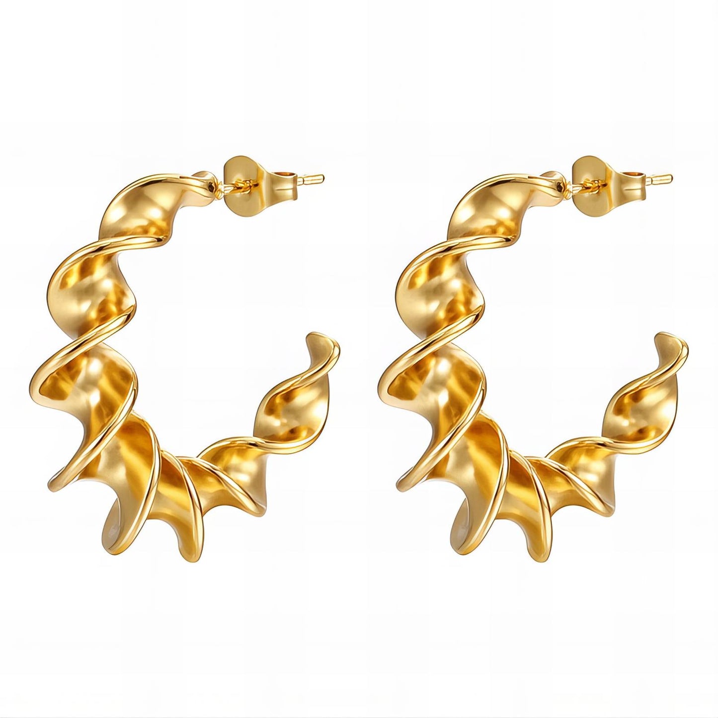 18K gold plated Stainless steel earrings,