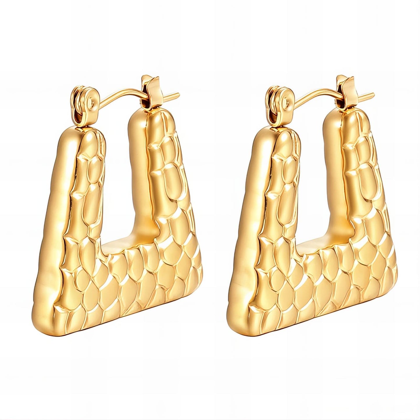 18K gold plated Stainless steel earrings,