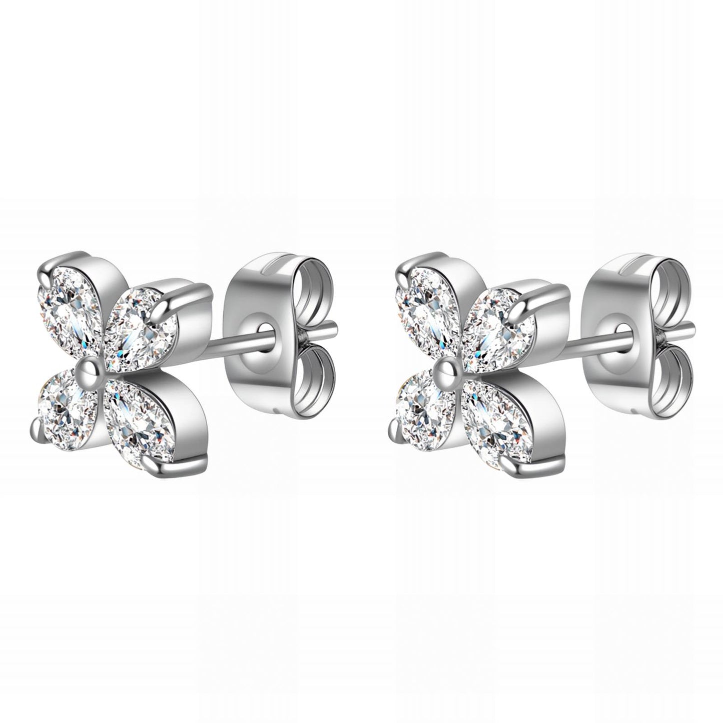 Stainless steel Flower earrings,