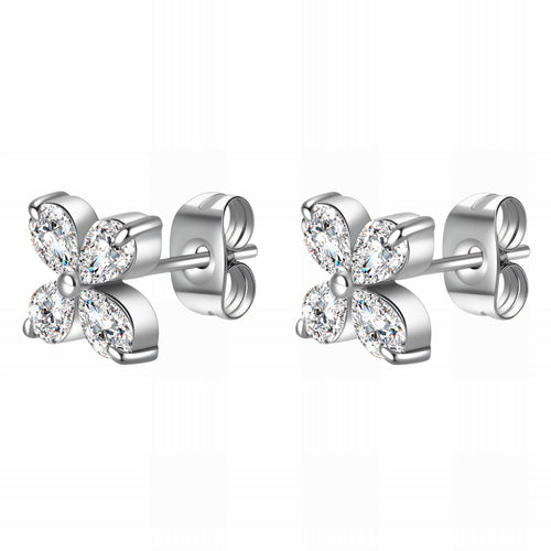 Stainless steel Flower earrings,