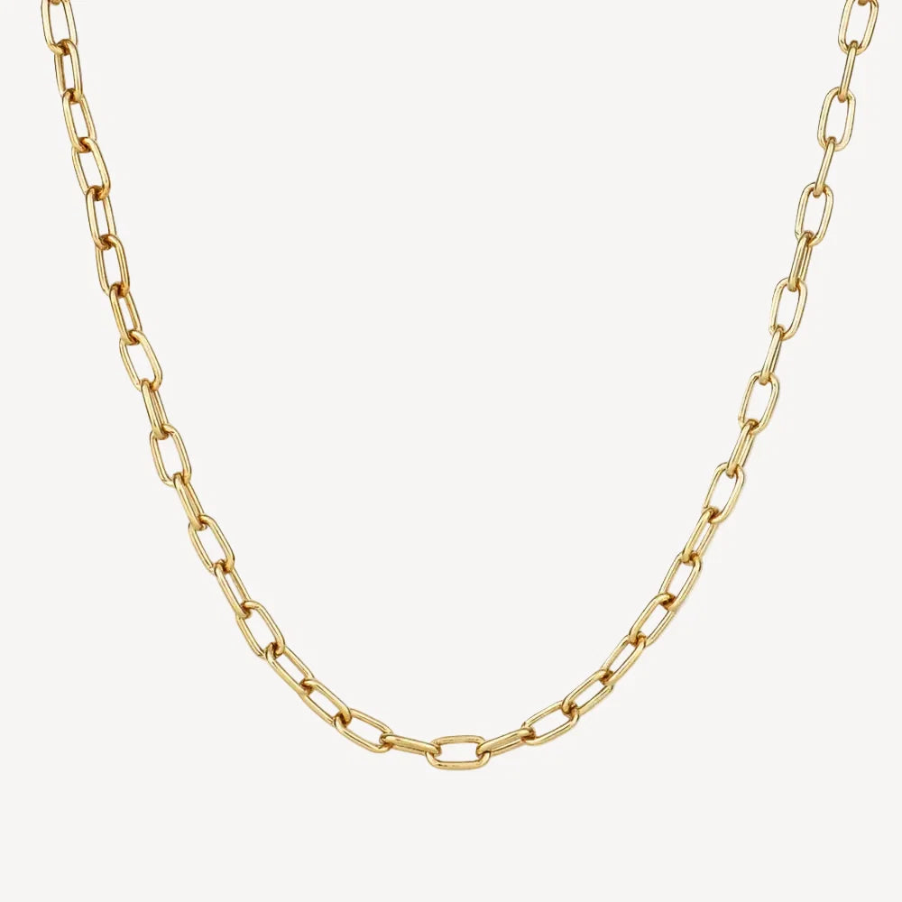 Dainty Paperclip Charm Necklace