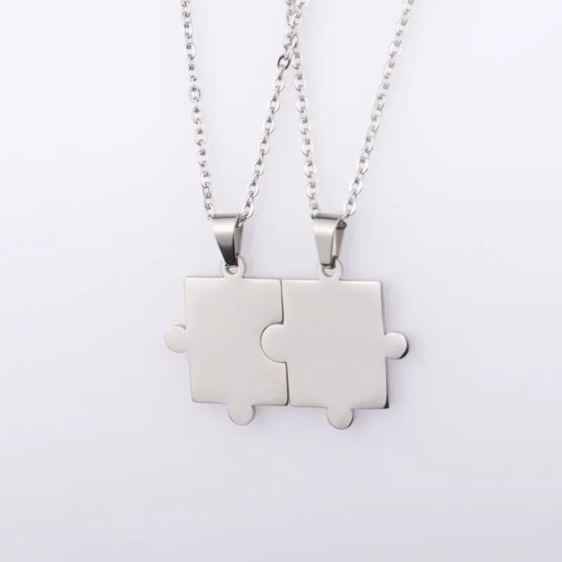 Matching Puzzle Piece Necklace Set | Friendship & Couples Jewelry π