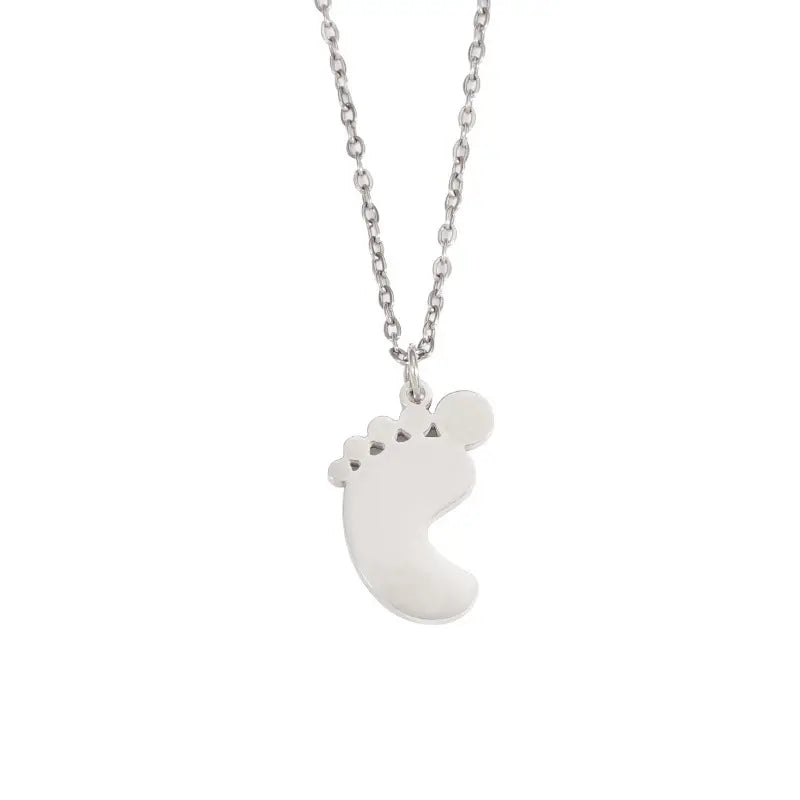 Custom Baby Footprint Necklace