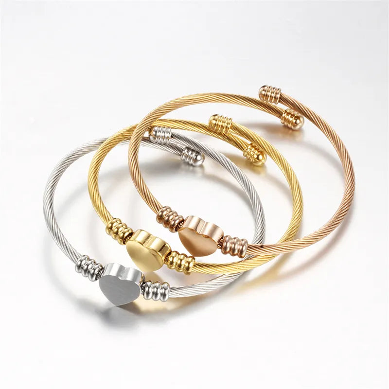✨ Personalized Heart Charm Bracelet