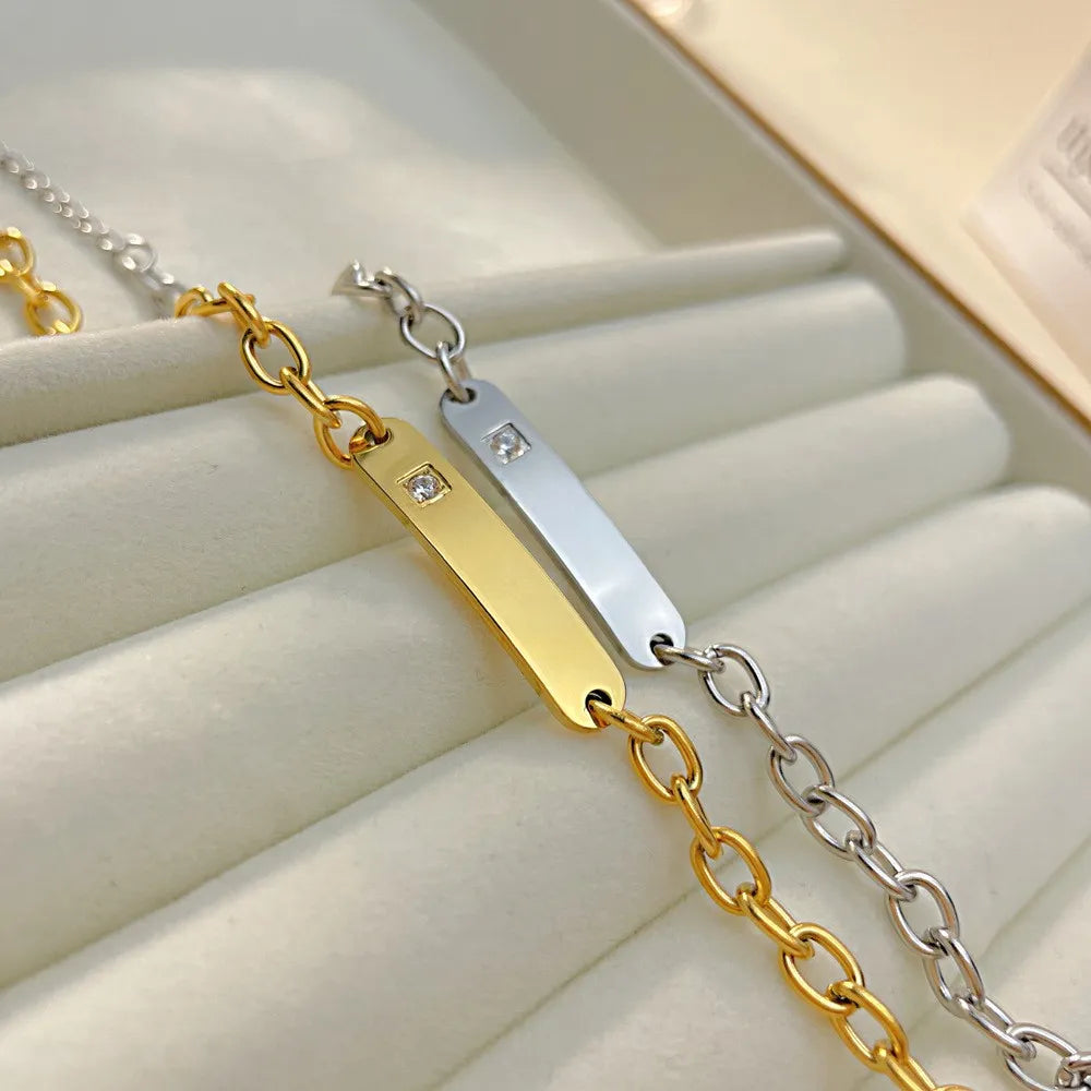 ✨ Stainless Steel Bar Bracelet