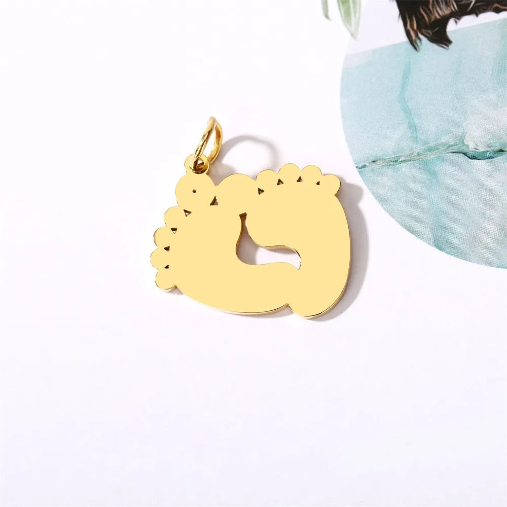 Custom Baby Footprint Necklace