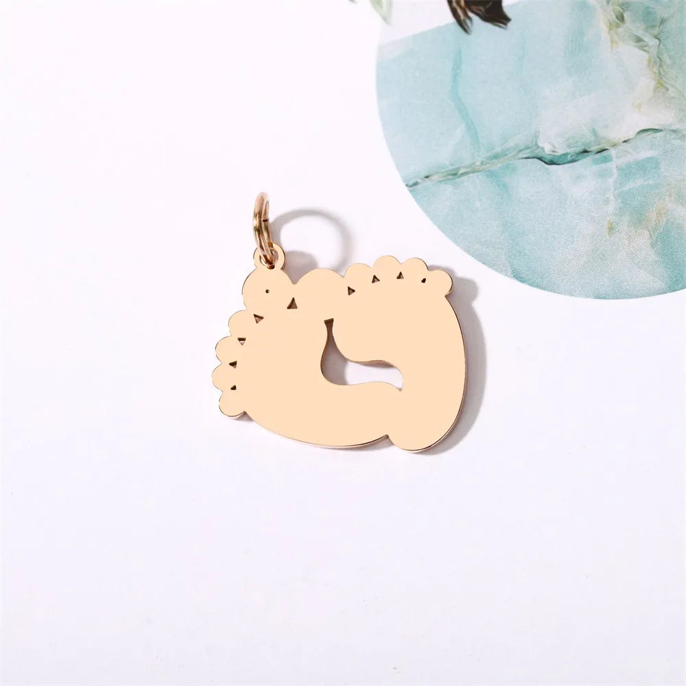 Custom Baby Footprint Necklace