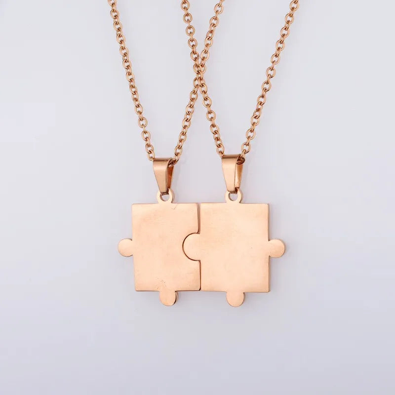 Matching Puzzle Piece Necklace Set | Friendship & Couples Jewelry π