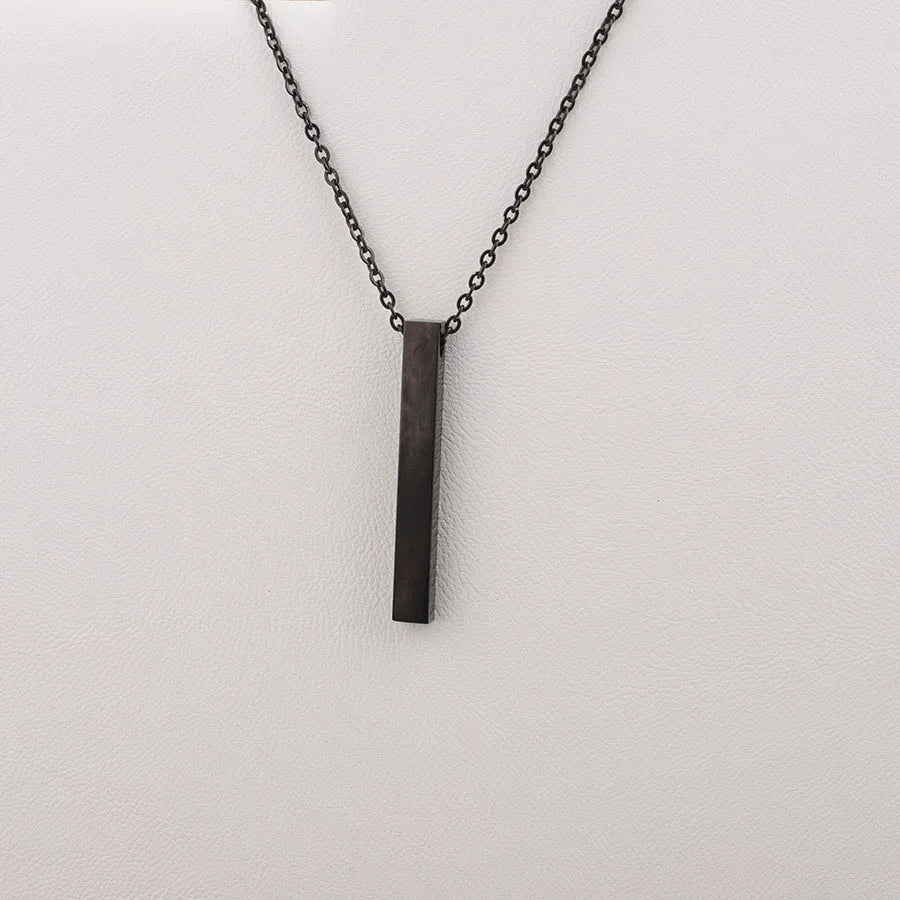 Personalized 3D Bar Necklace