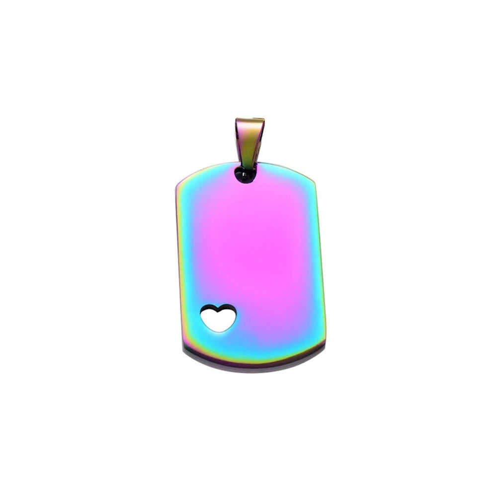 Blank Dog Tags in Silver, Gold, Rose Gold, Black, Blue (24mm x 40mm) - Stainless Steel