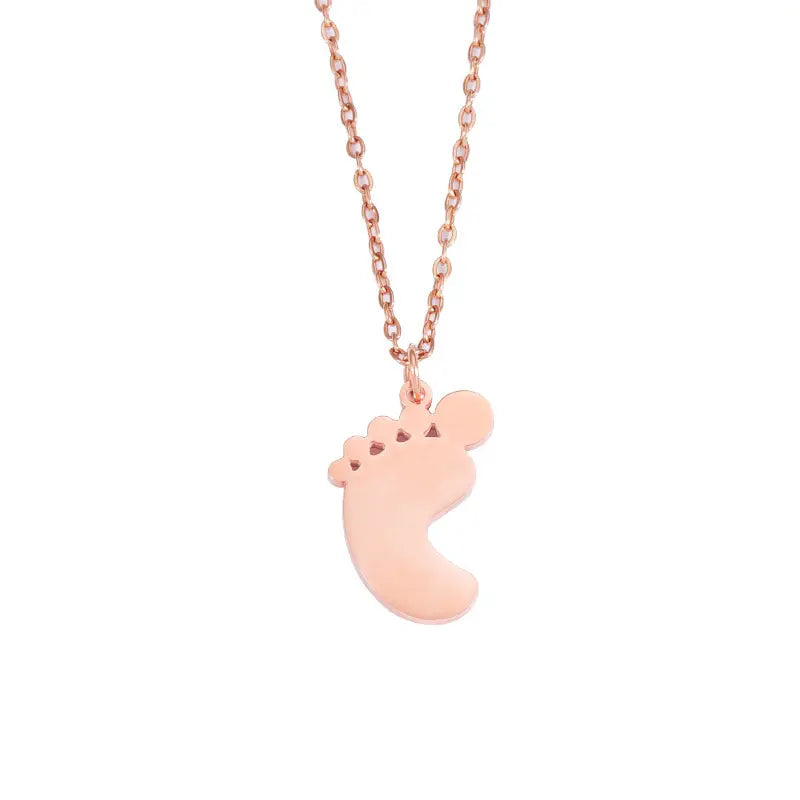 Custom Baby Footprint Necklace