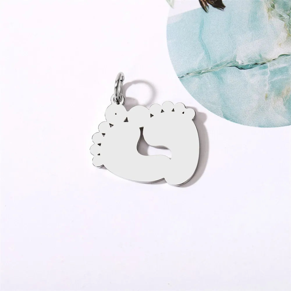 Custom Baby Footprint Necklace