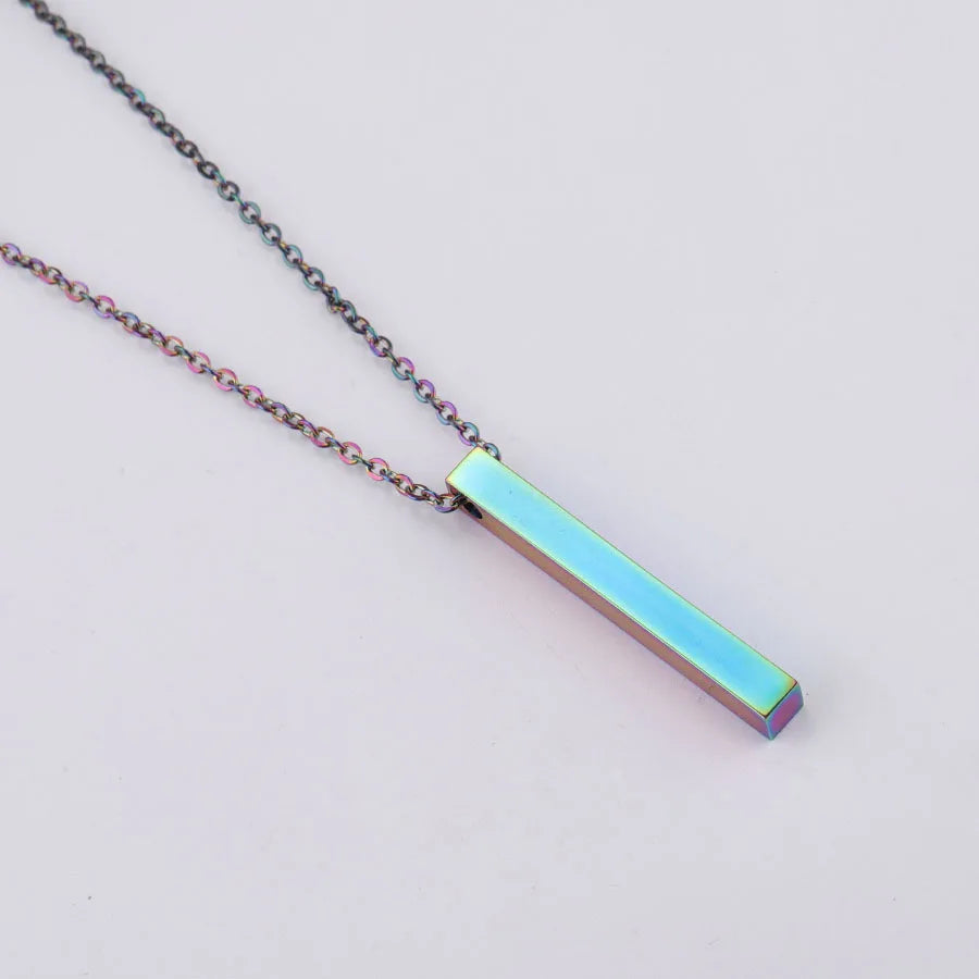 Personalized 3D Bar Necklace