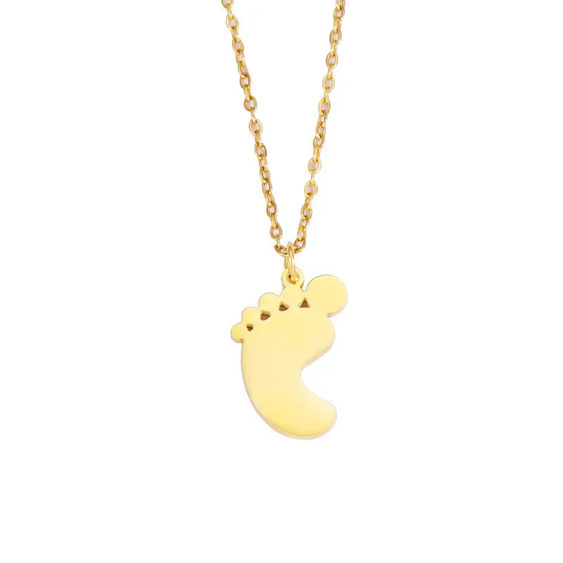 Custom Baby Footprint Necklace