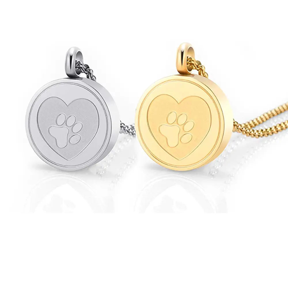 Paw Print Keepsake Pendant Necklace