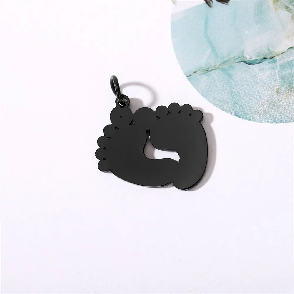 Custom Baby Footprint Necklace
