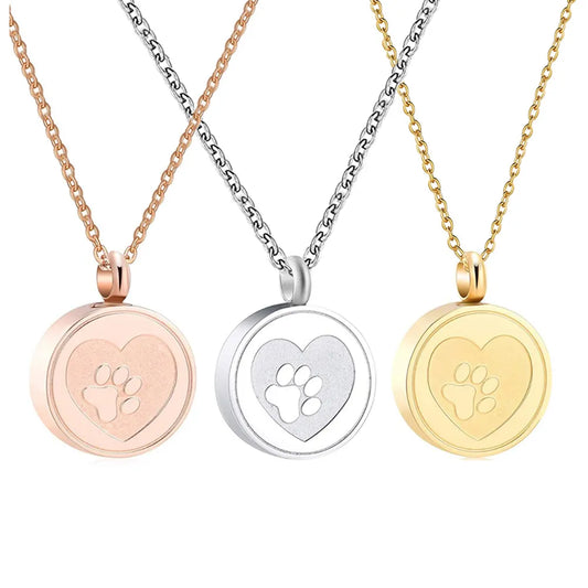 Paw Print Keepsake Pendant Necklace