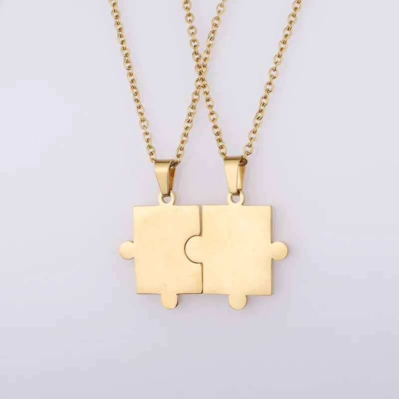 Matching Puzzle Piece Necklace Set | Friendship & Couples Jewelry π