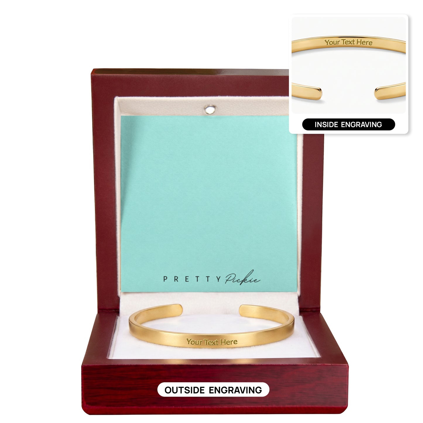 Engraved Cuff Bracelet, Up to 100 Characters