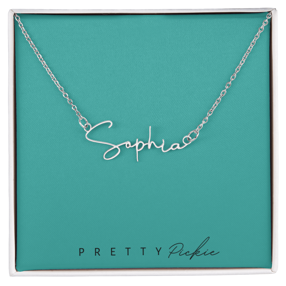Signature Script Name Necklace – Cursive Chic