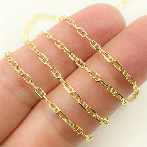 14K Solid Gold Paperclip Chain – Permanent Bracelet