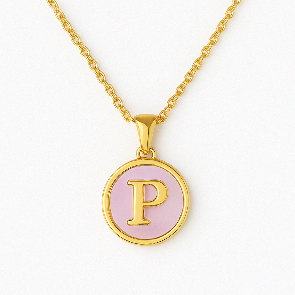 Golden Glow Letter Necklace
